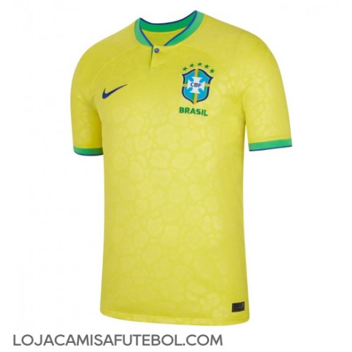 Camisa de Futebol Brasil Equipamento Principal Mundo 2022 Manga Curta